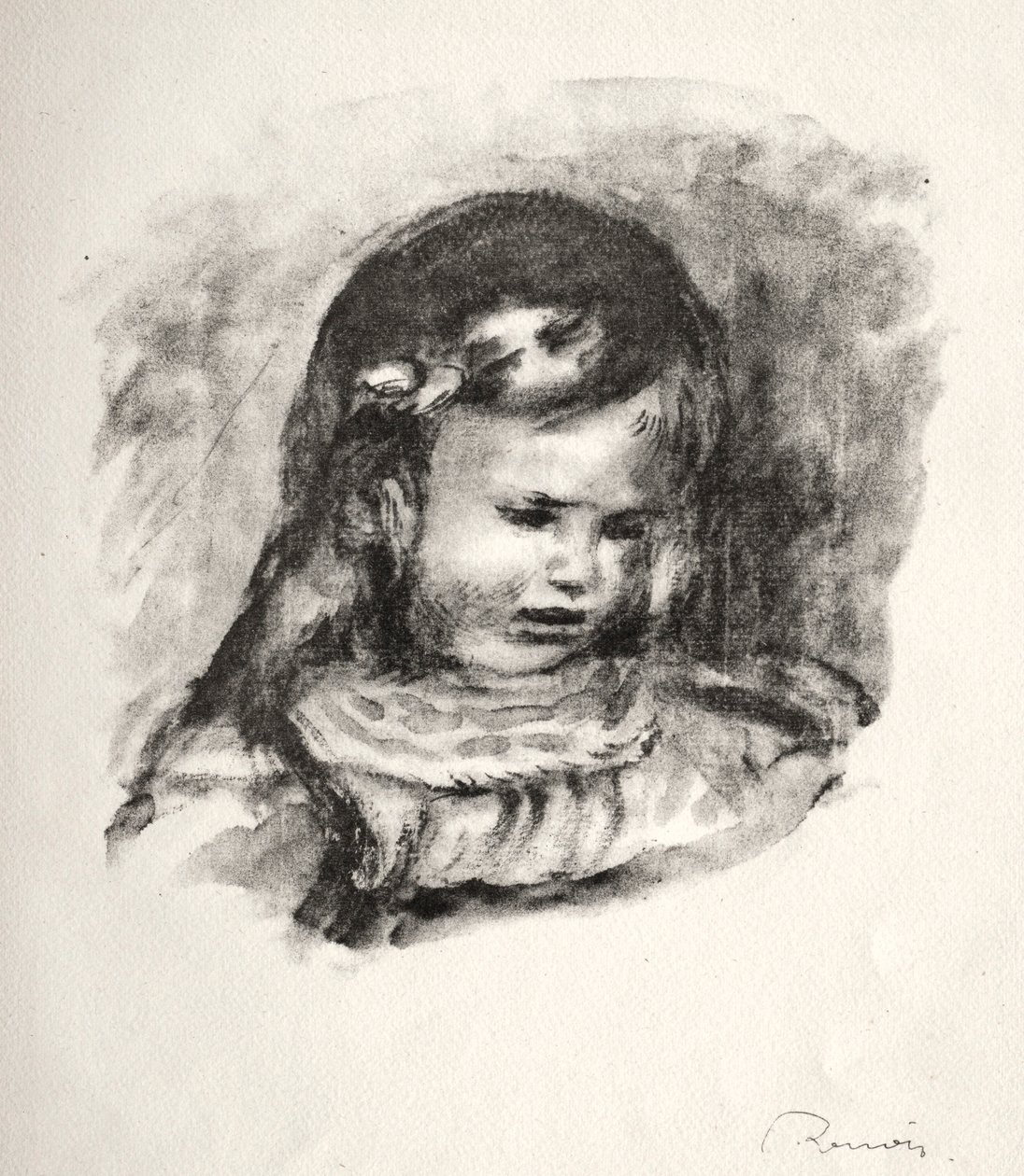 Claude Renoir, la testa chinata, 1904 da Pierre Auguste Renoir