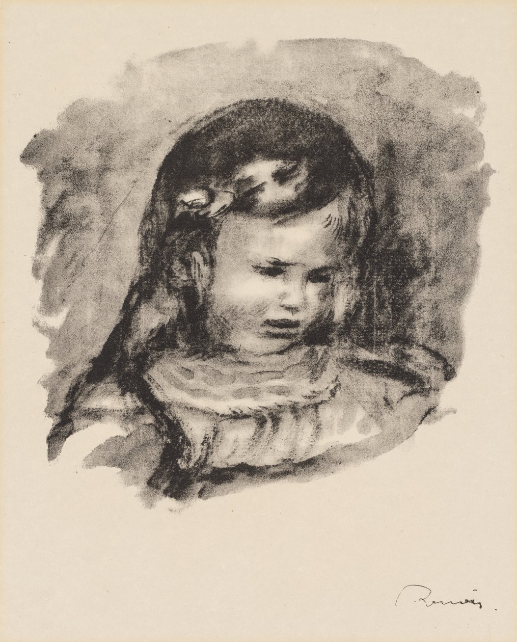 Claude Renoir, la Testa Abbassata da Pierre Auguste Renoir
