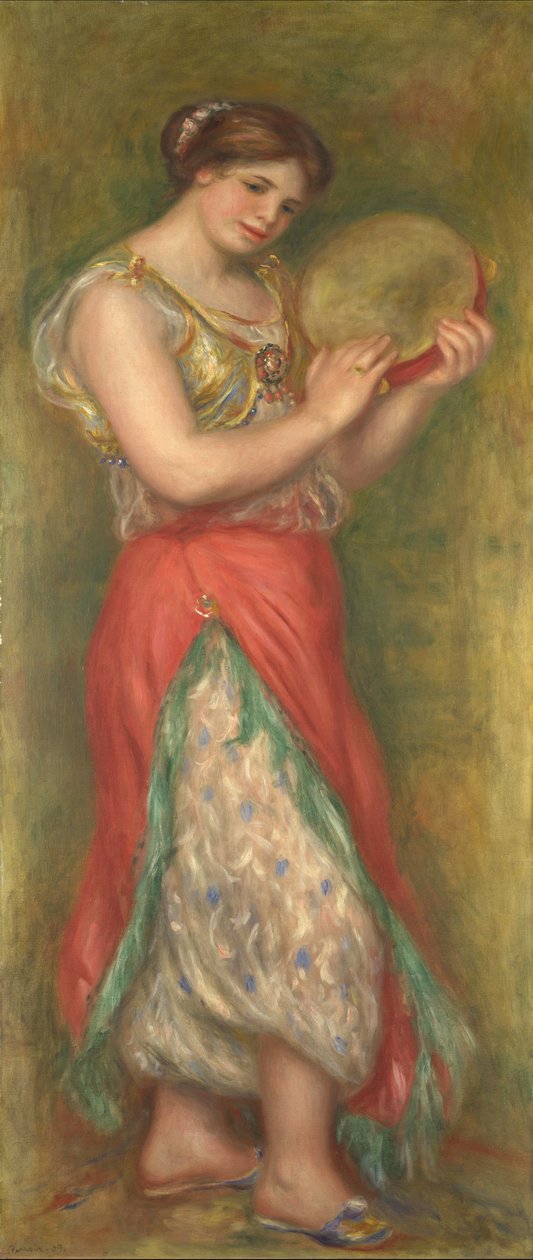 Ragazza danzante con tamburello da Pierre Auguste Renoir