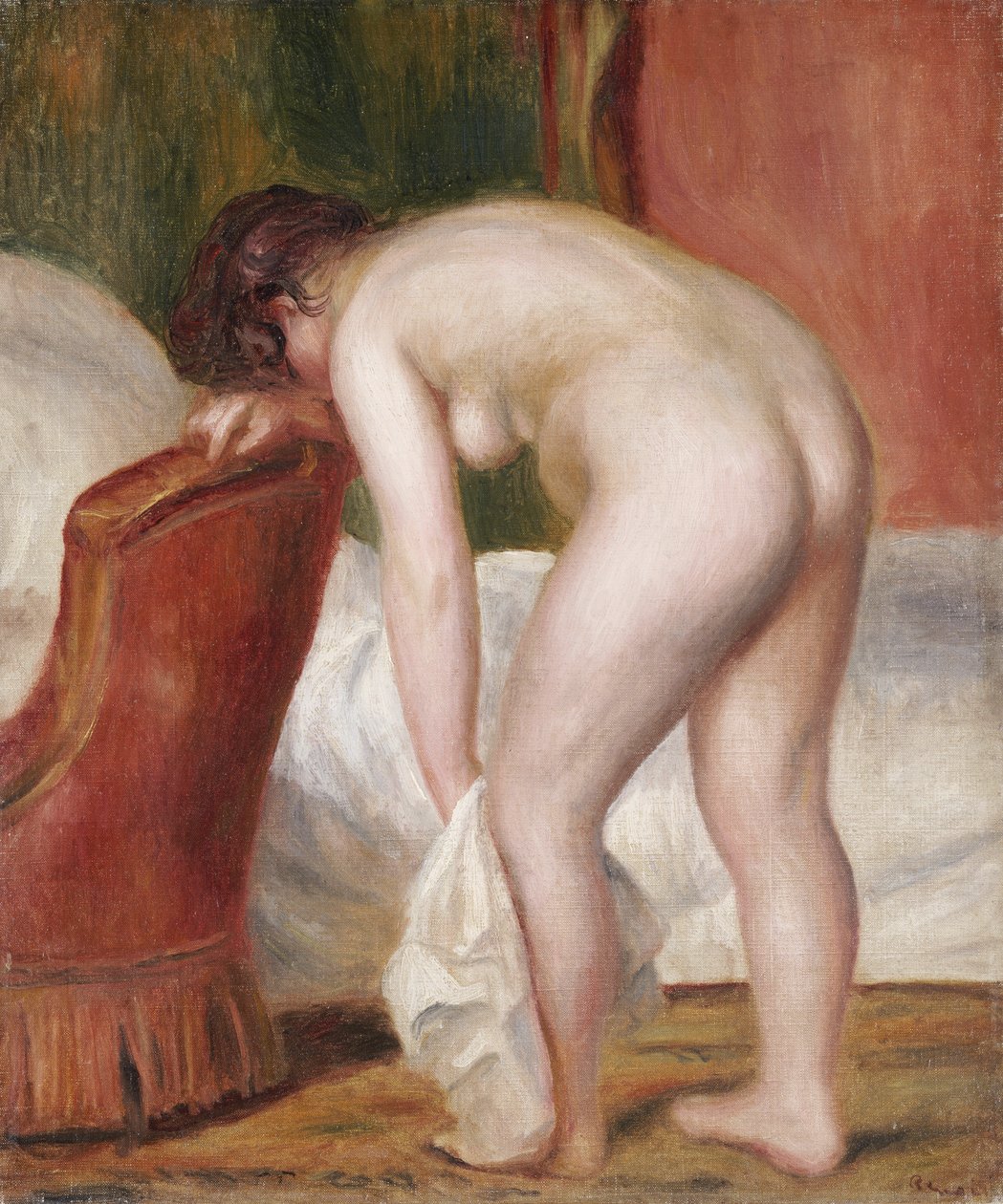 Nudo femminile che si asciuga, c.1909 da Pierre Auguste Renoir