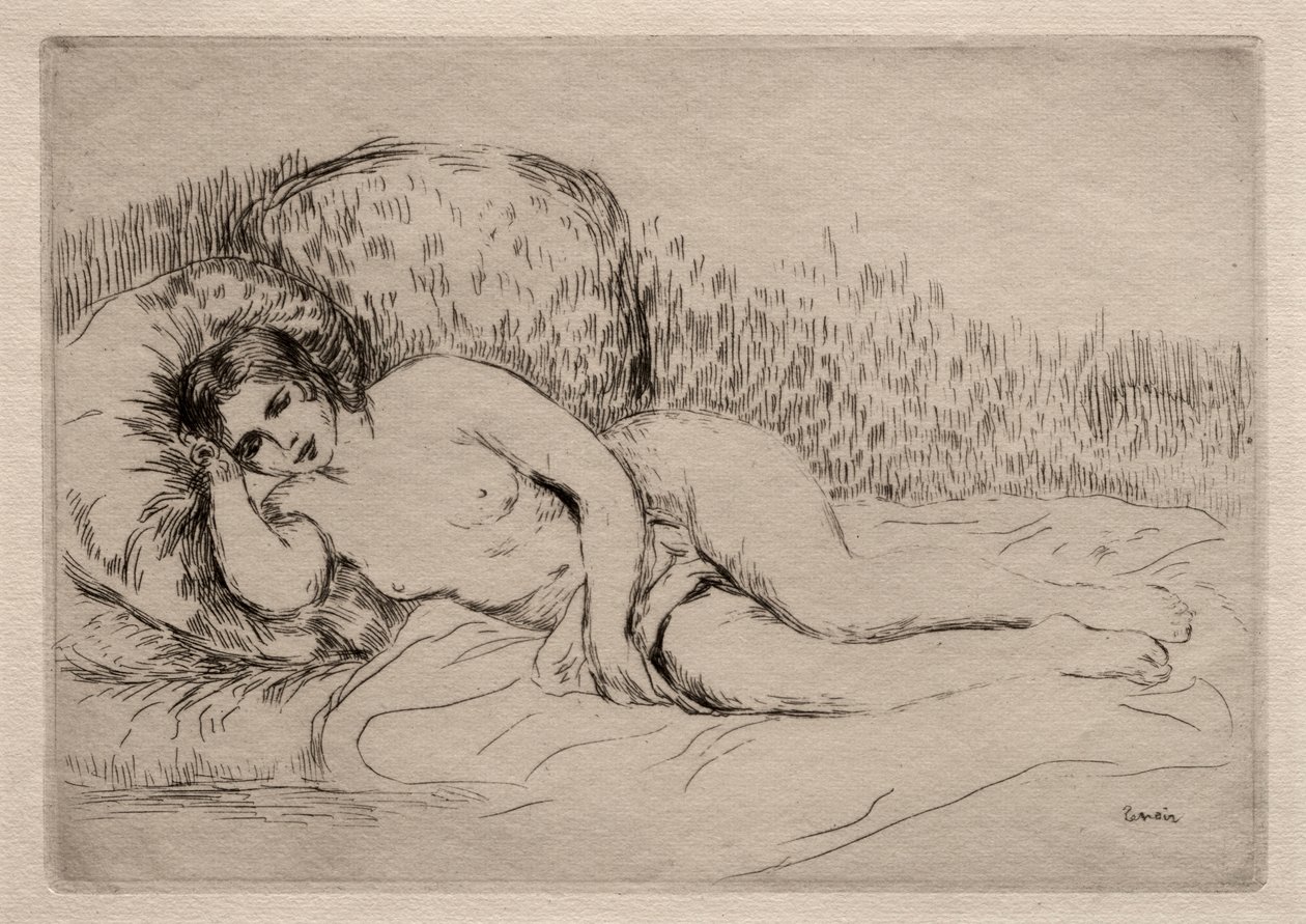 Donna nuda distesa da Pierre Auguste Renoir