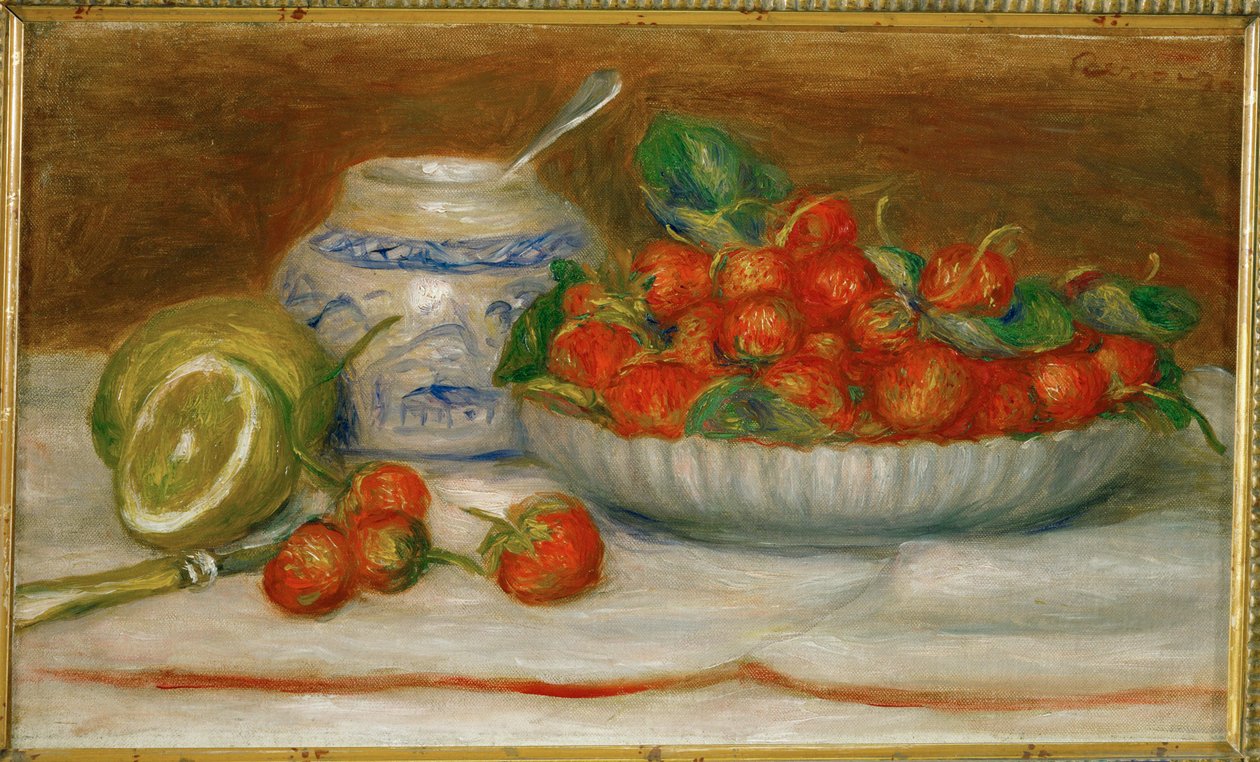 Fragole (olio su tela) da Pierre Auguste Renoir