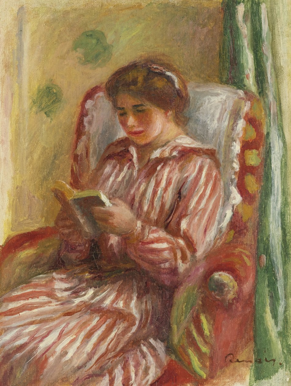 Gabrielle che legge, 1910 da Pierre Auguste Renoir