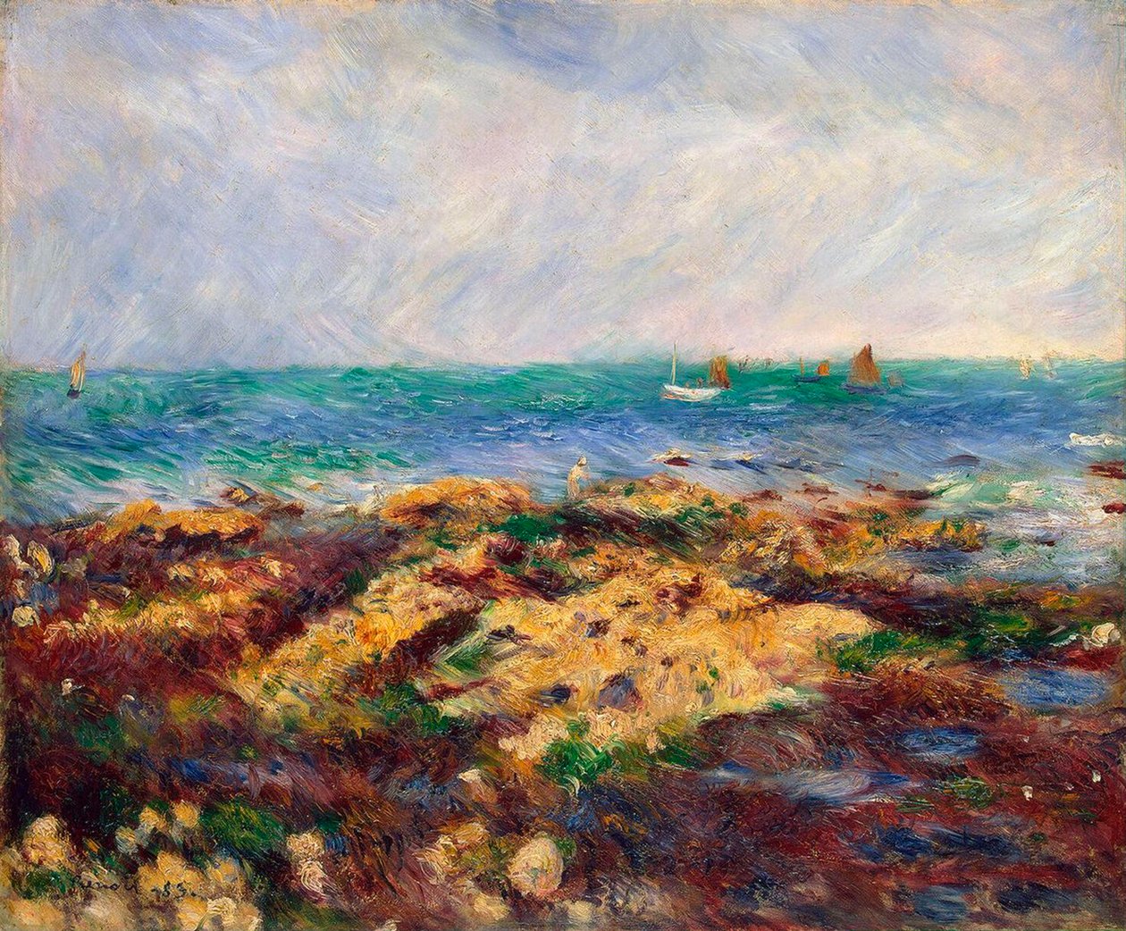 Bassa marea a Yport, 1883 da Pierre Auguste Renoir