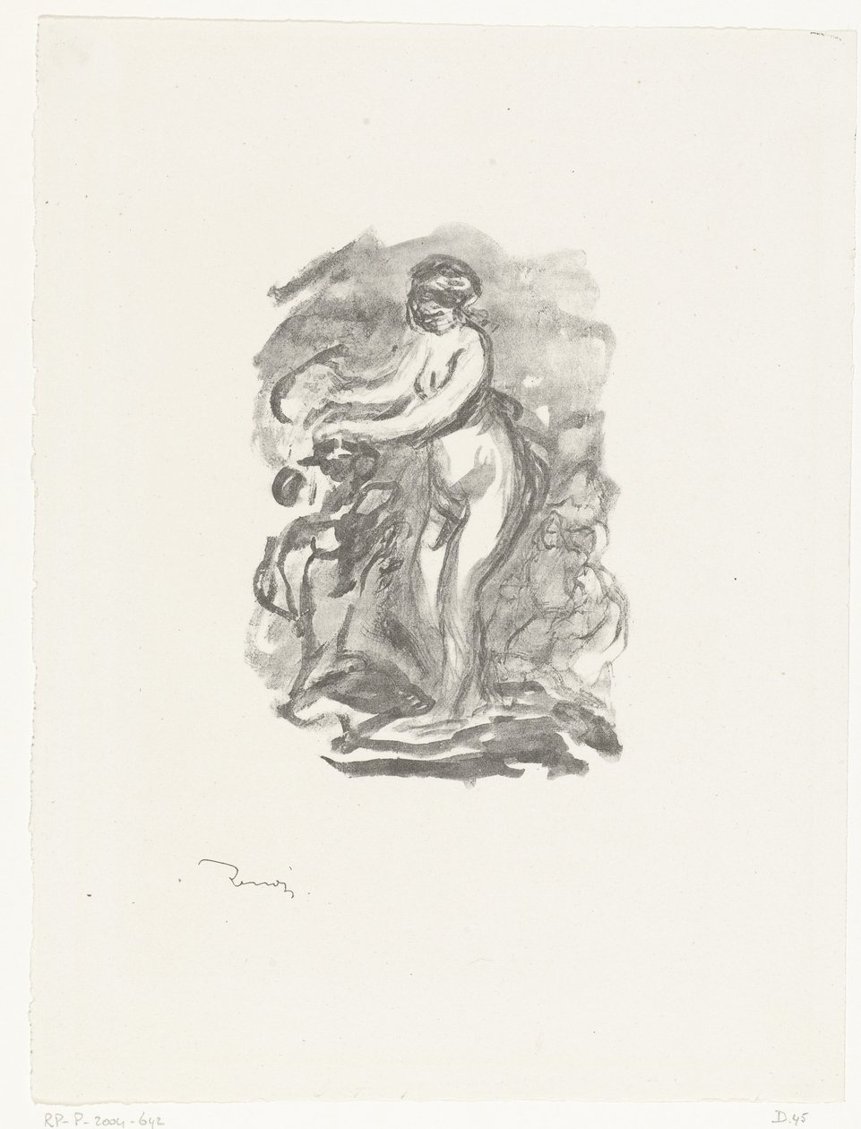 Donna nuda accanto a una vite da Pierre Auguste Renoir