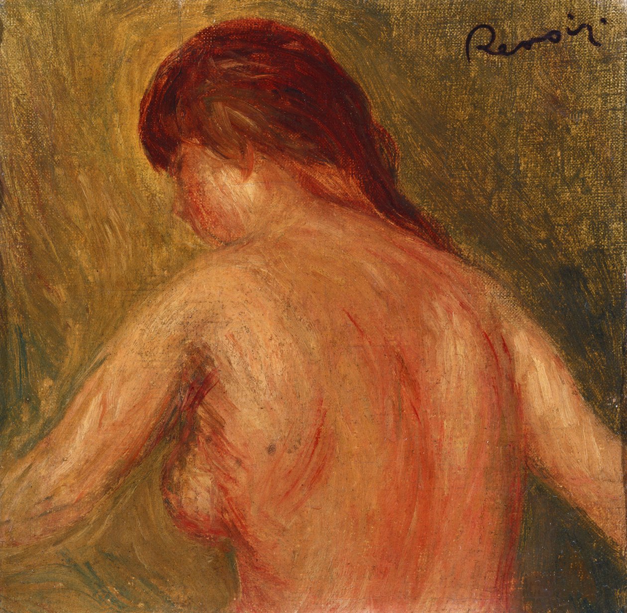 Torso Femminile Nudo, di Schiena da Pierre Auguste Renoir