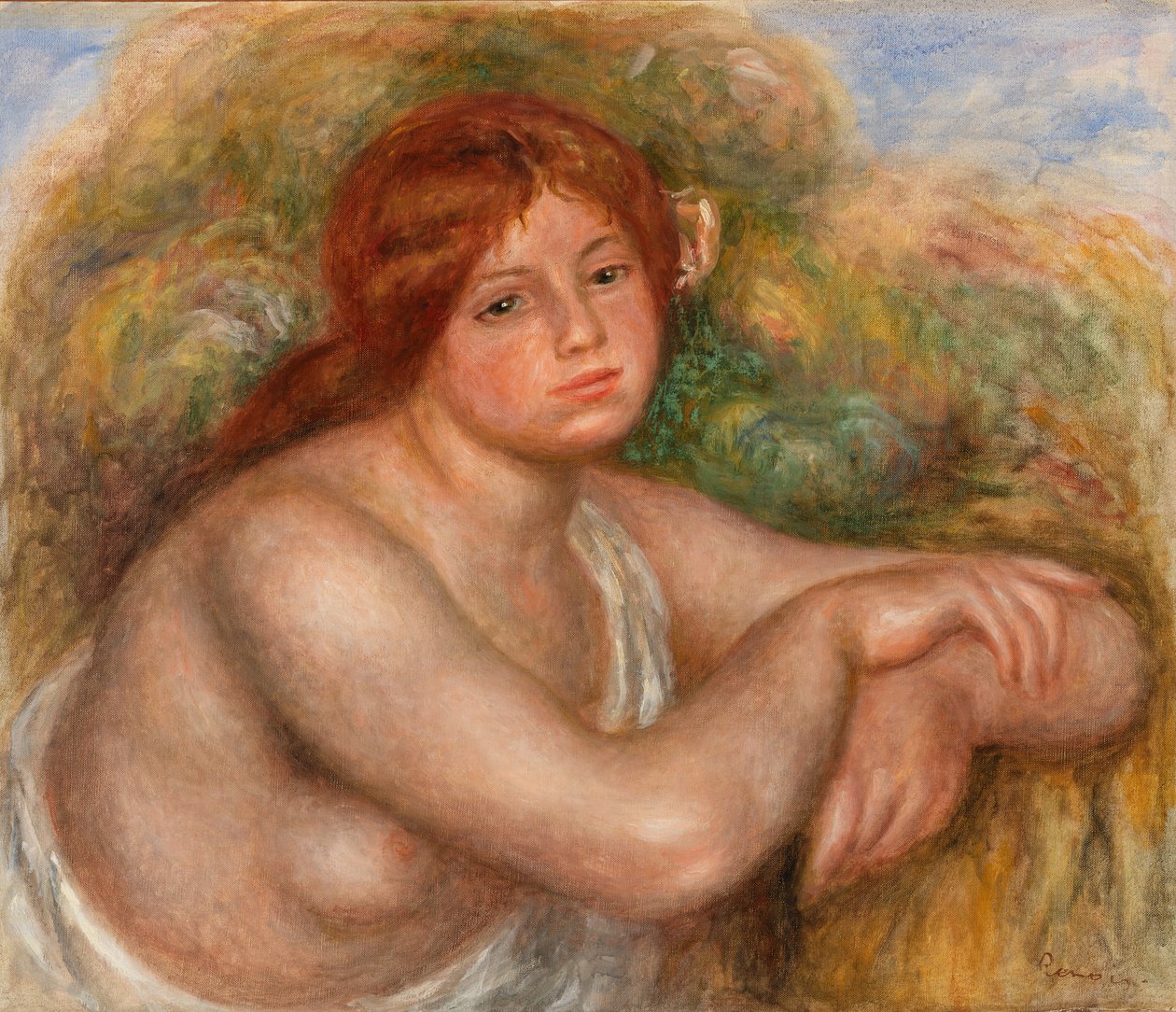 Studio di nudo, busto di donna da Pierre Auguste Renoir