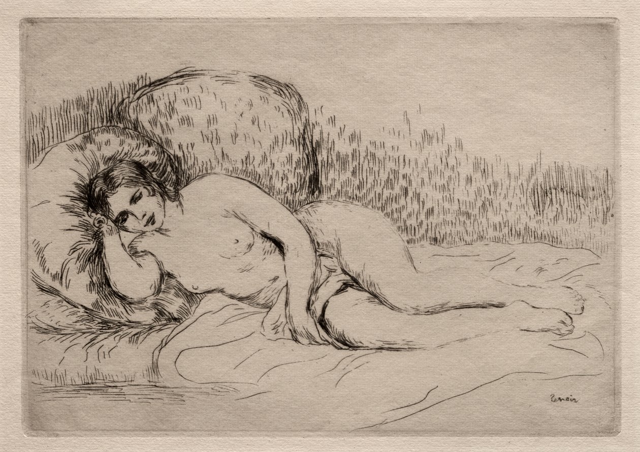Donna nuda reclinata da Pierre Auguste Renoir