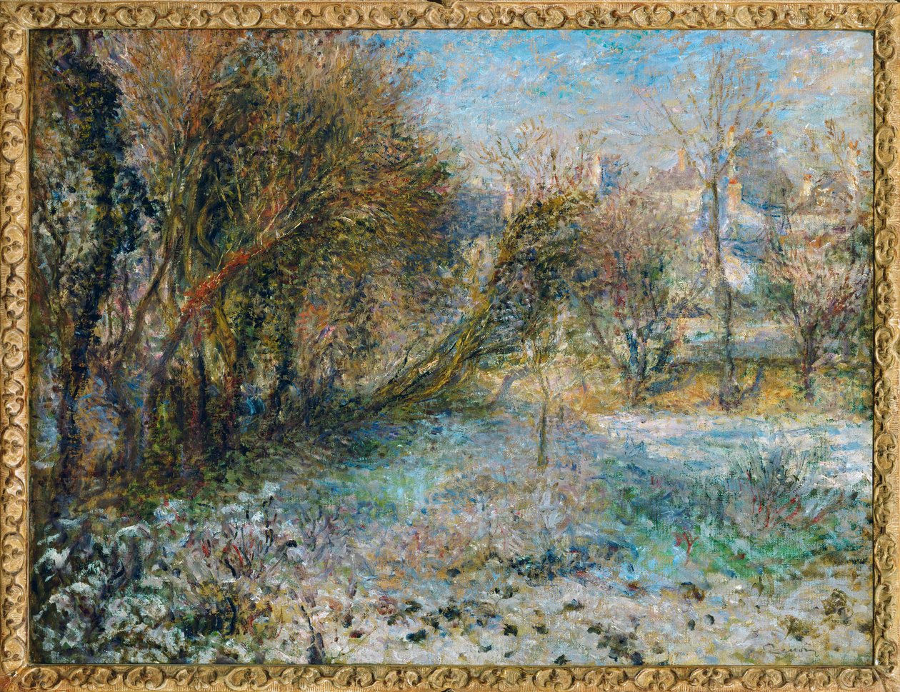 Paesaggio innevato (olio su tela) da Pierre Auguste Renoir