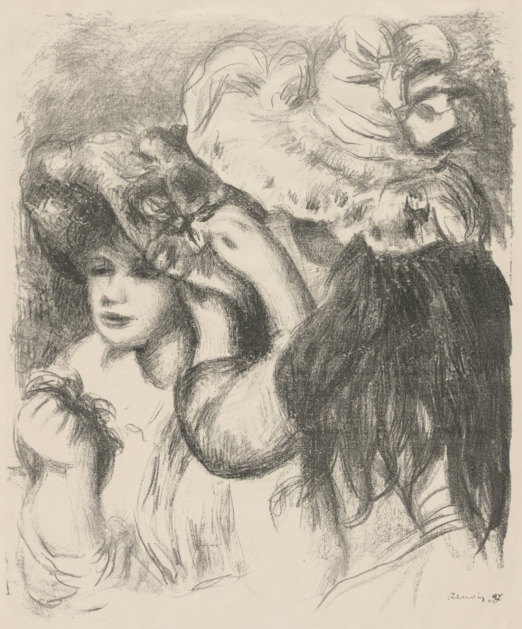 Fissare il cappello da Pierre Auguste Renoir