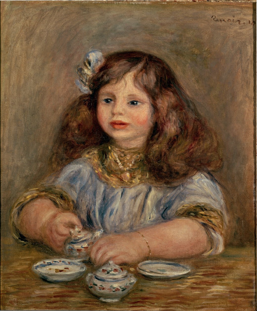Ritratto di Genevieve Bernheim de Villers (1907-1936), futura contessa Jean de la Chapelle da Pierre Auguste Renoir