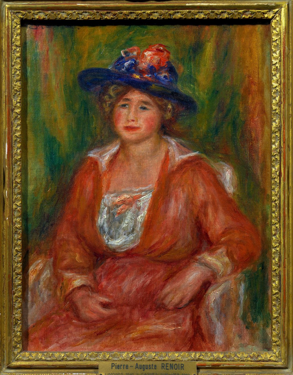 Ritratto di donna seduta, dipinto di Pierre Auguste Renoir da Pierre Auguste Renoir