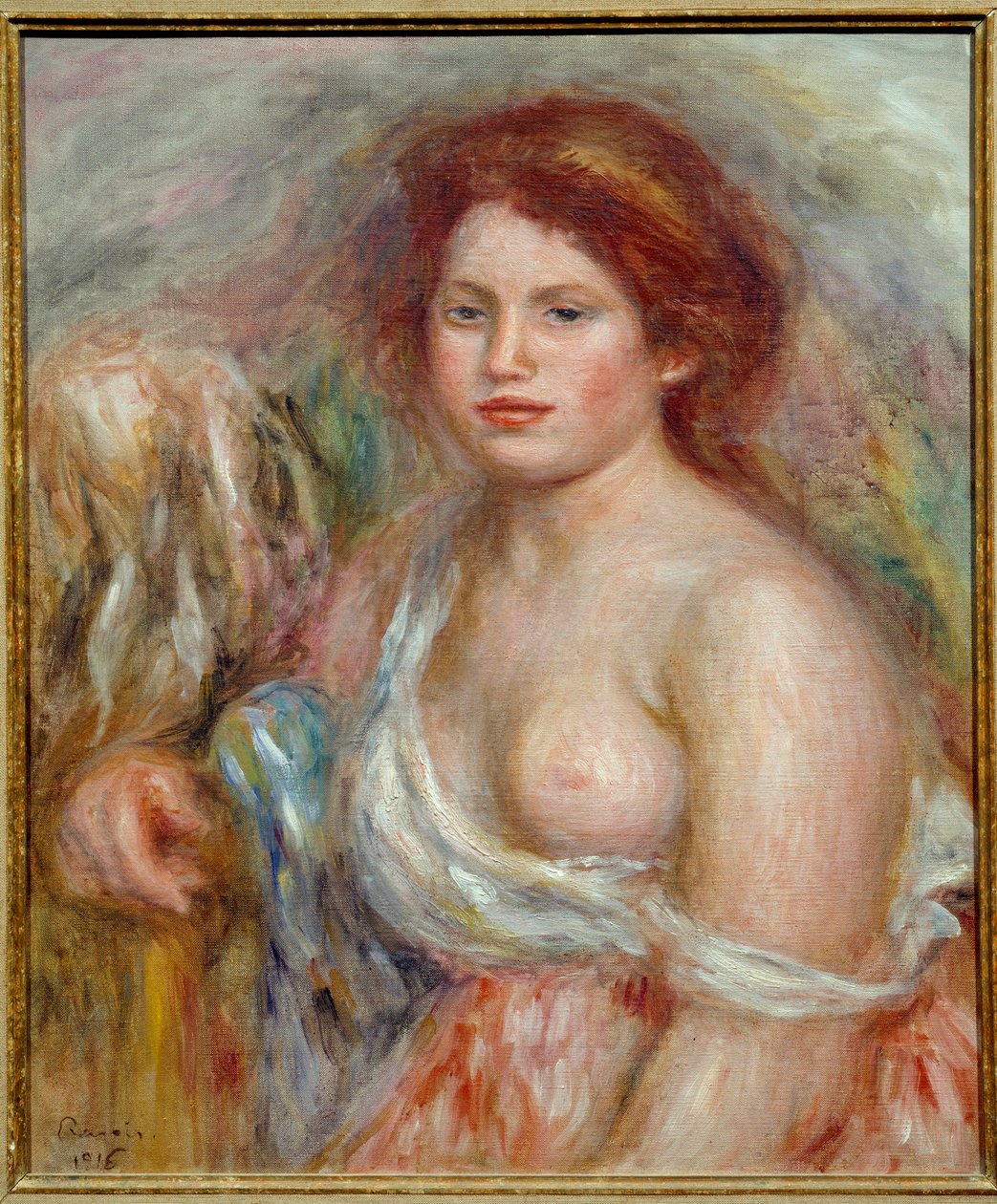 Ritratto del modello in busto Dipinto di Pierre Auguste Renoir da Pierre Auguste Renoir