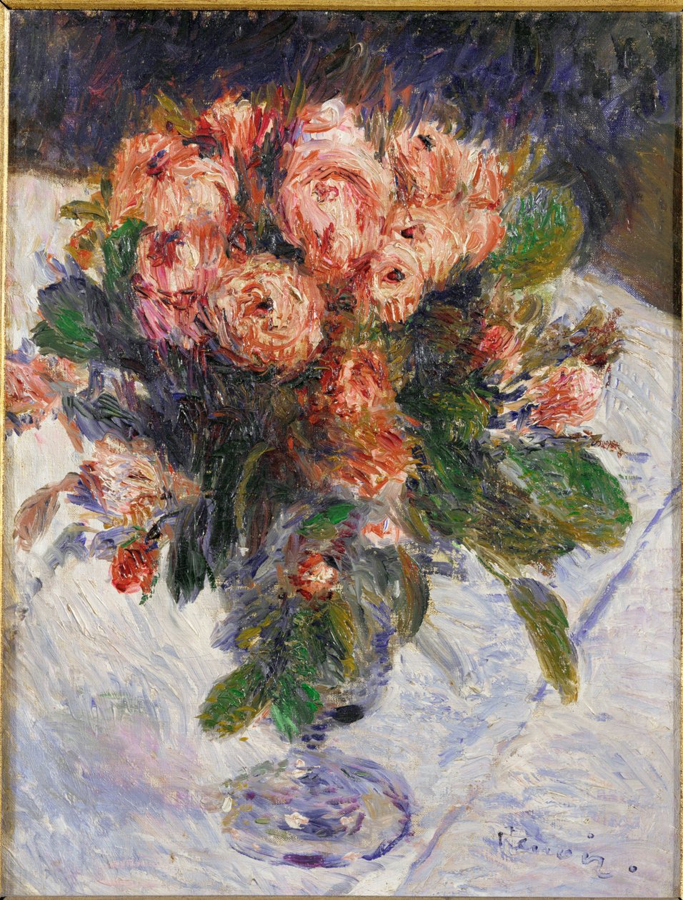 Rose scintillanti (olio su tela) da Pierre Auguste Renoir