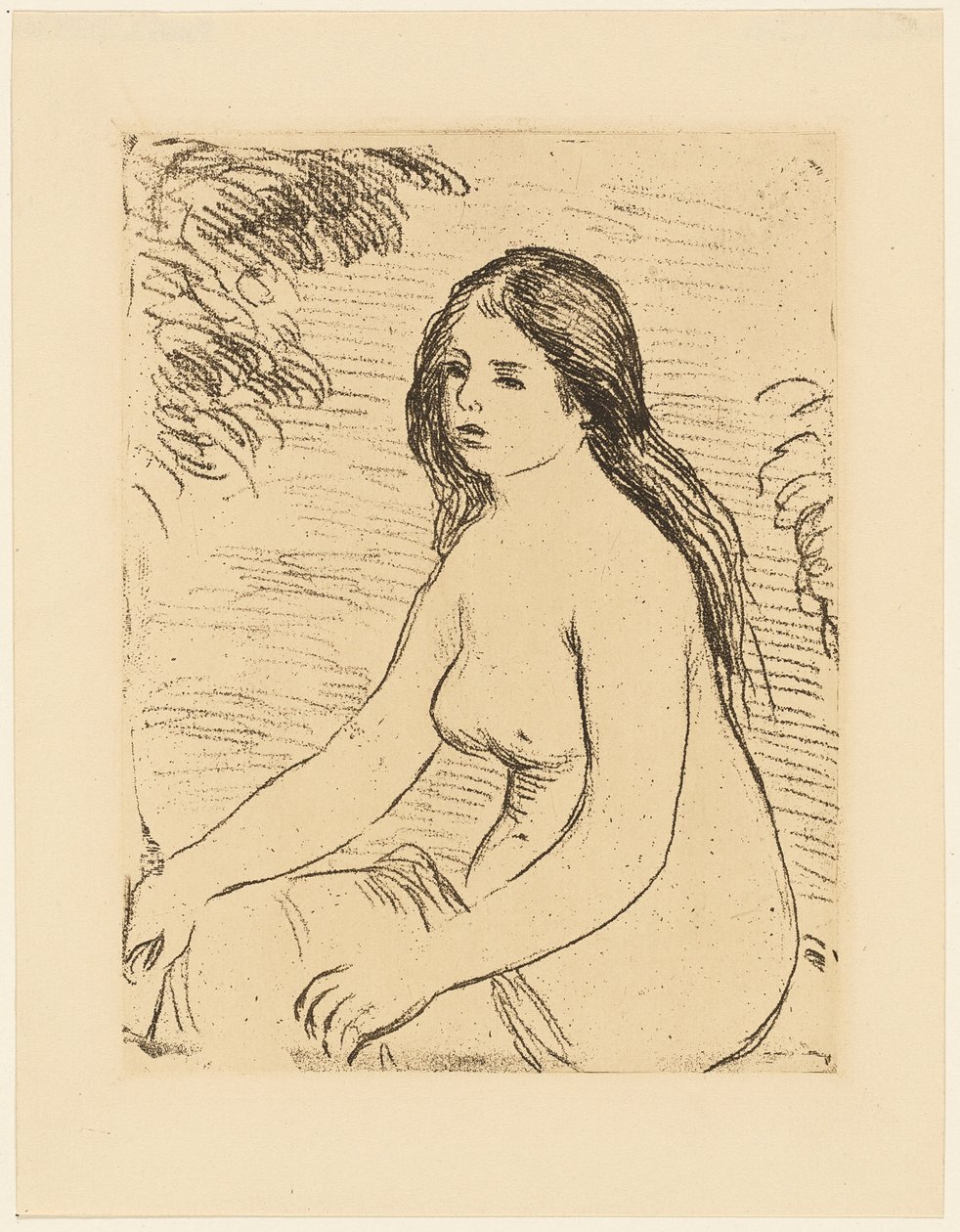 Donna nuda seduta da Pierre Auguste Renoir