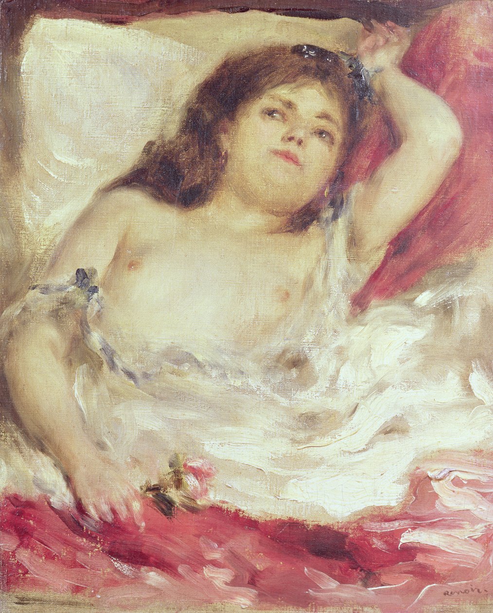 Donna semi-nuda a letto: La Rosa, prima del 1872 da Pierre Auguste Renoir