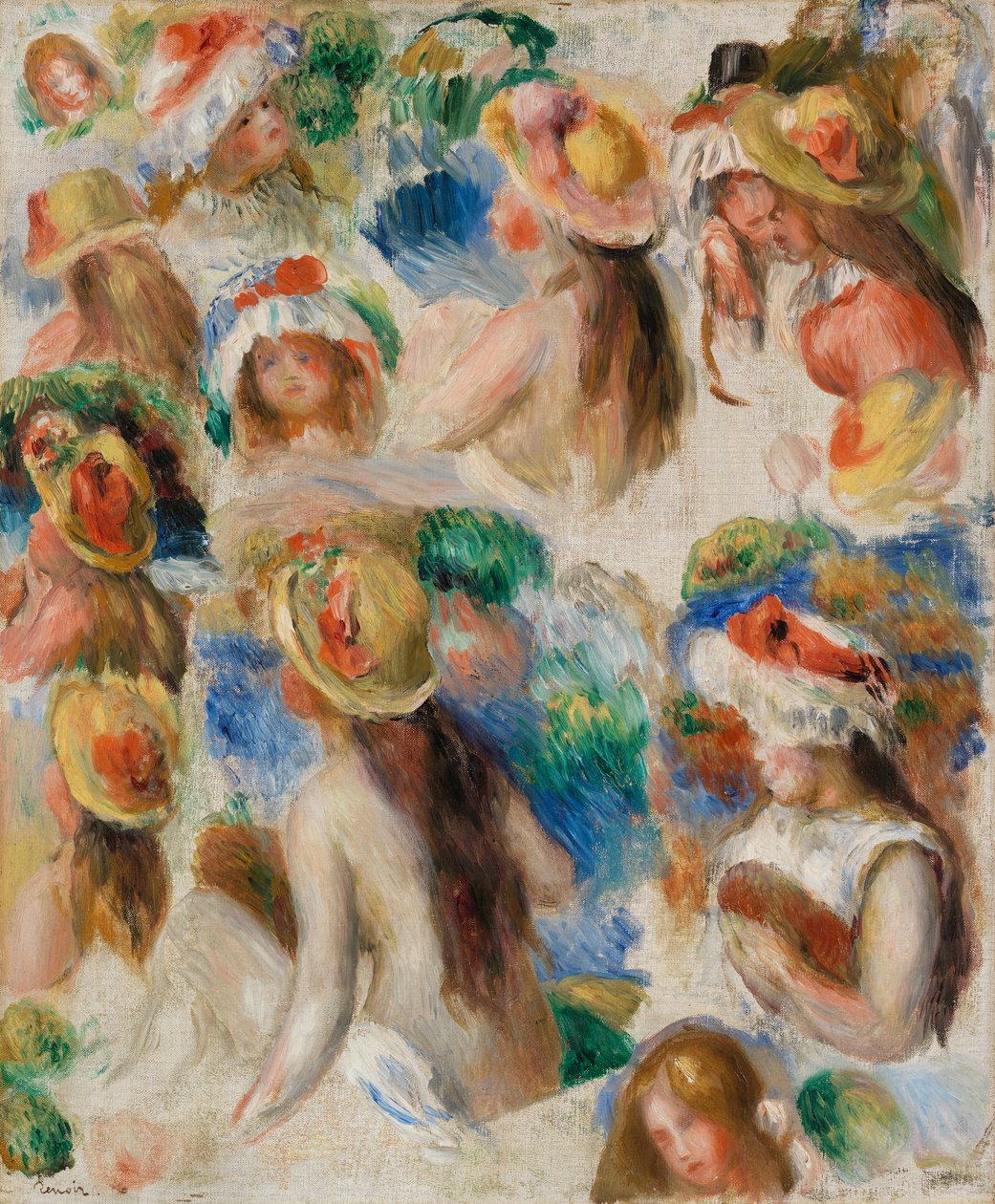 Studio di teste da Pierre Auguste Renoir