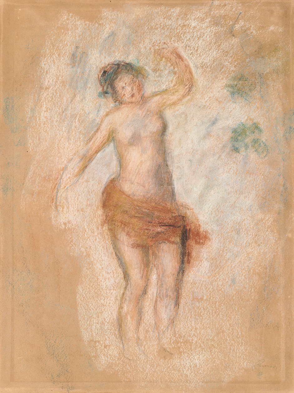 Studio di una donna fauno che danza per "Edipo Re" da Pierre Auguste Renoir