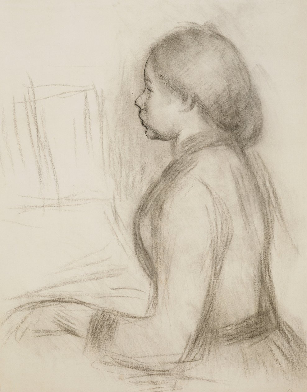Studio di una Giovane Ragazza al Pianoforte da Pierre Auguste Renoir