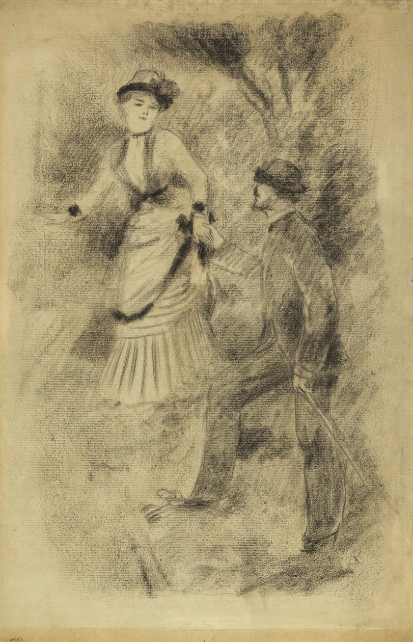 La discesa dalla vetta: Jean Martin stabilizza Hélène, la figlia del banchiere da Pierre Auguste Renoir