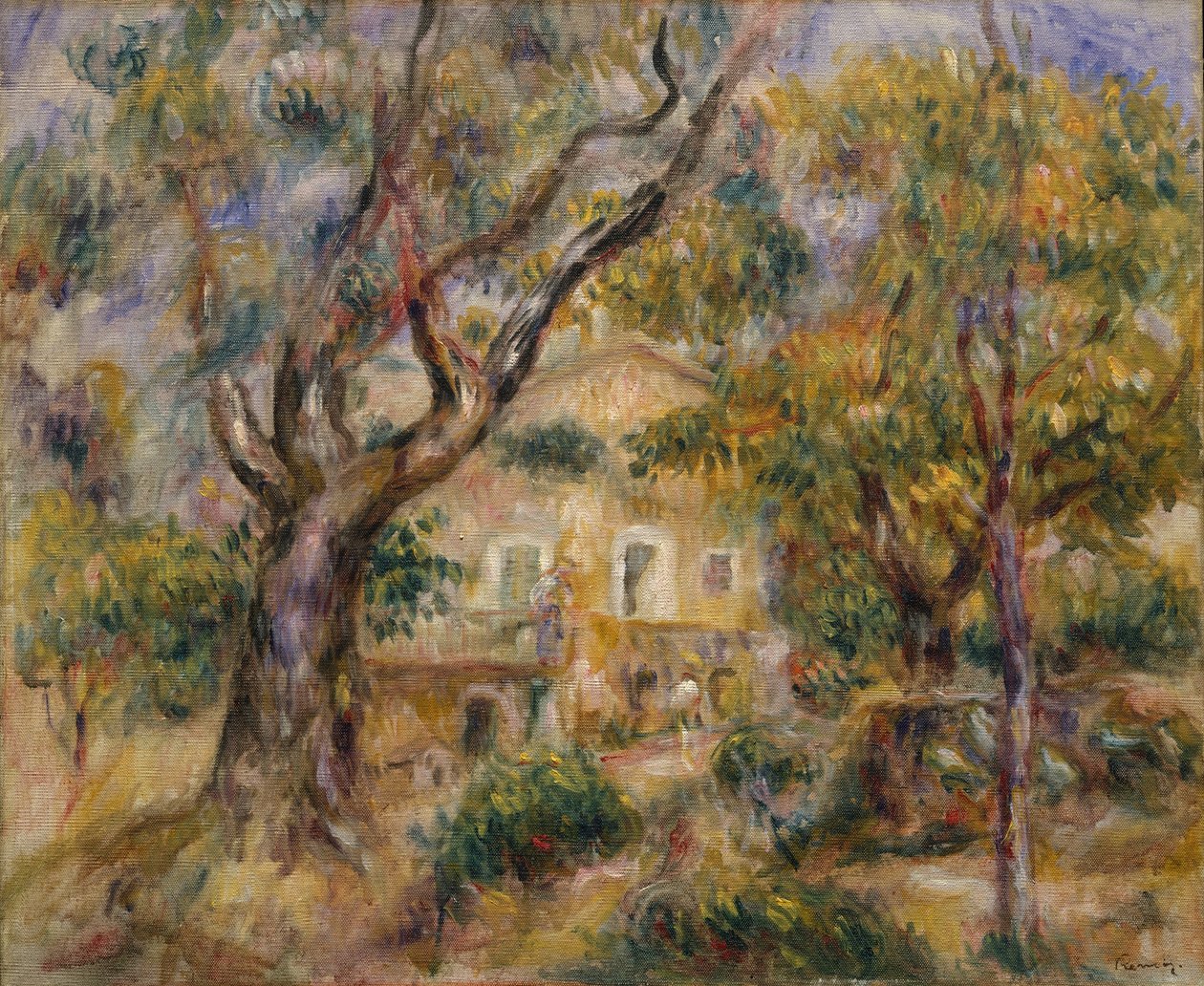 La fattoria a Les Collettes, Cagnes, 1908-14 da Pierre Auguste Renoir