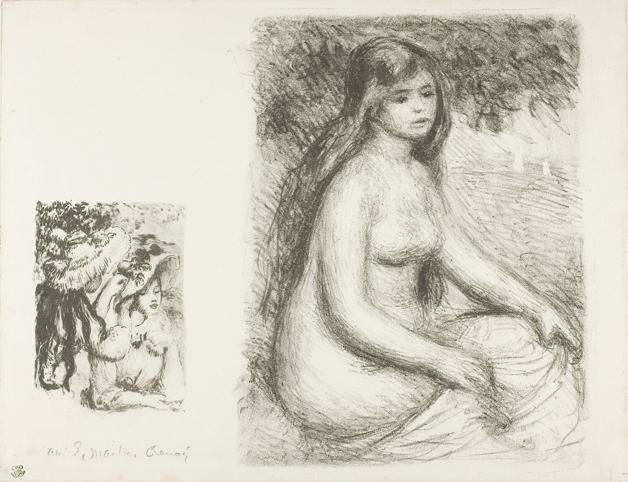Il cappello appuntato e il bagnante da Pierre Auguste Renoir