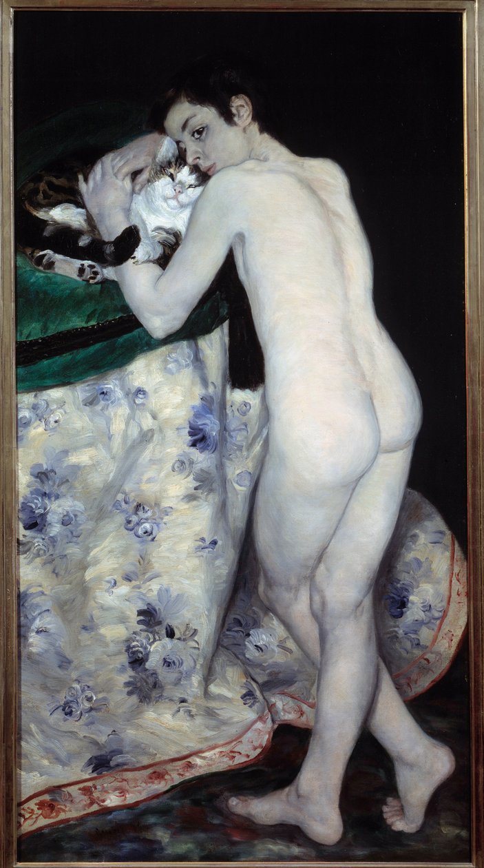 Il ragazzo con il gatto. Dipinto di Pierre Auguste Renoir da Pierre Auguste Renoir