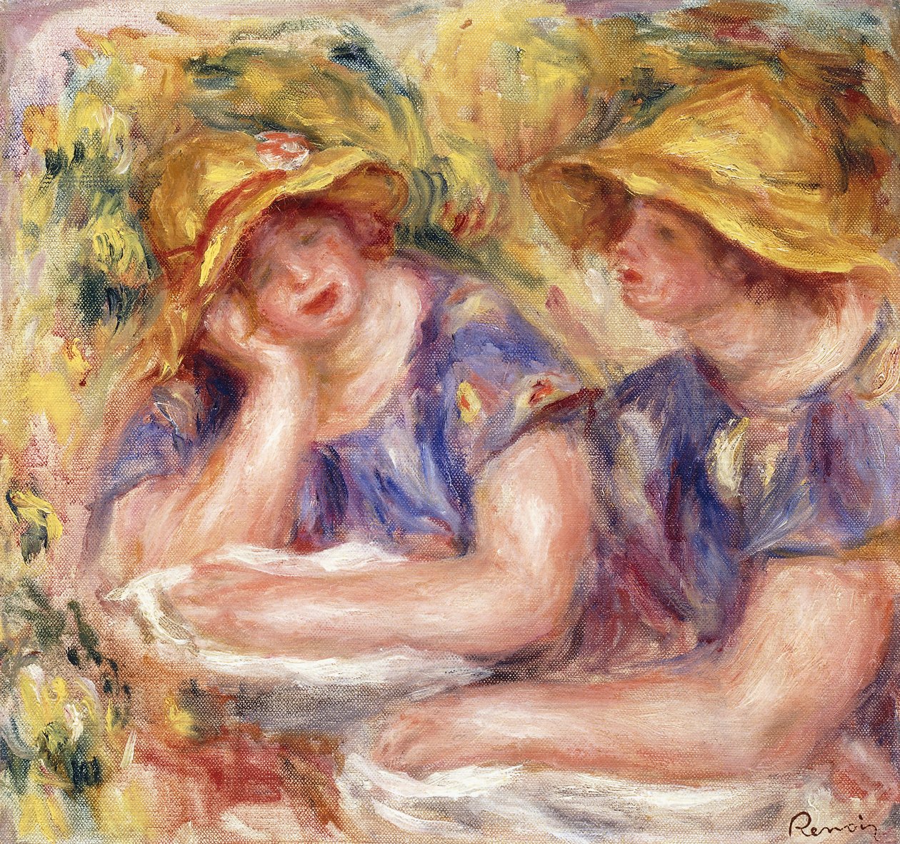 Due donne in abiti blu da Pierre Auguste Renoir