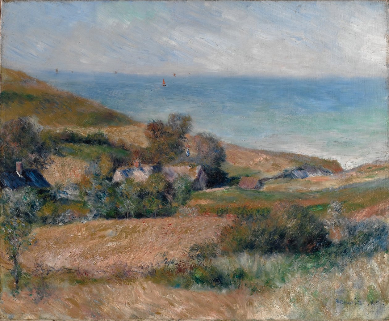 Vista della costa vicino a Wargemont in Normandia da Pierre Auguste Renoir