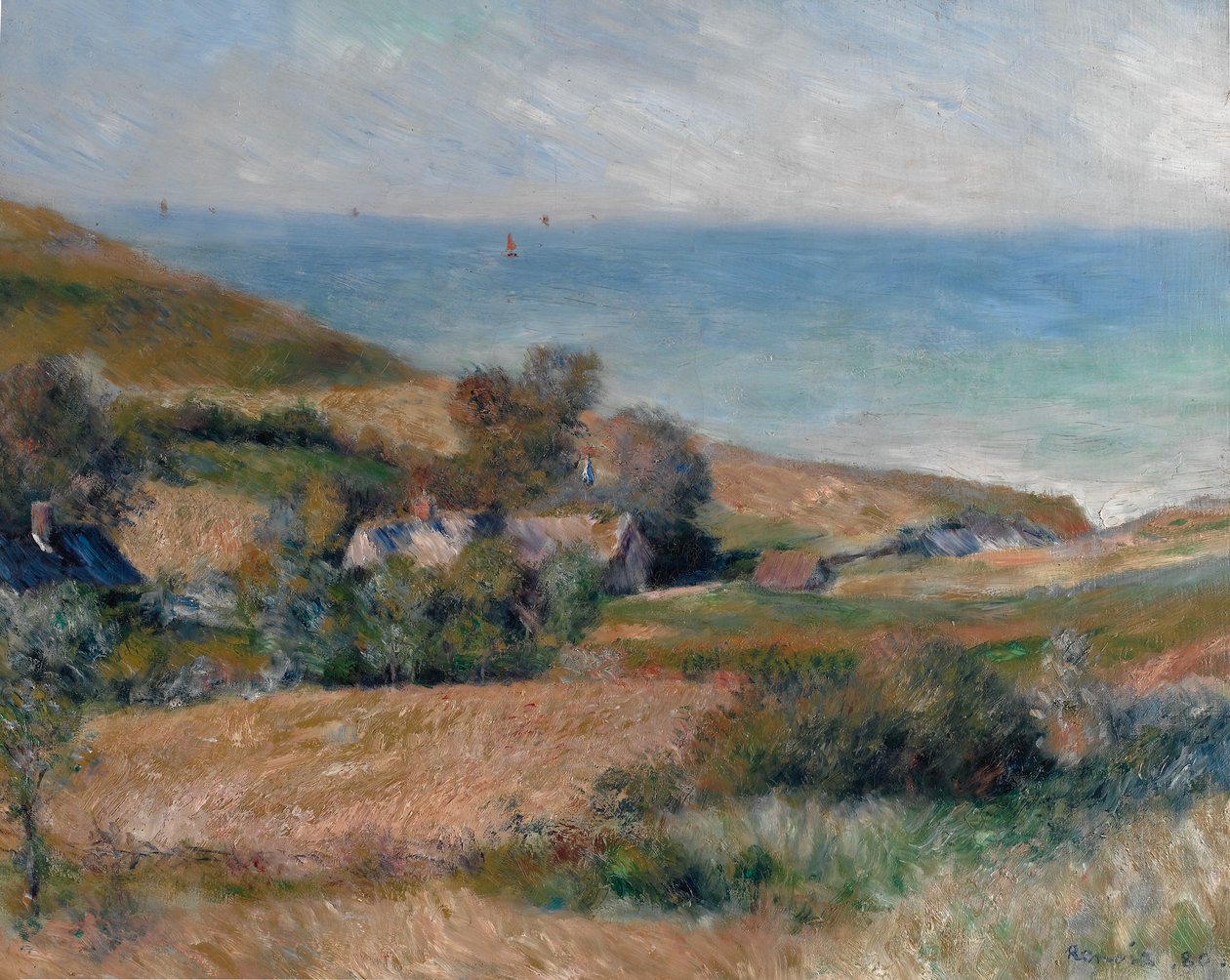 Veduta della costa vicino a Wargemont in Normandia, 1880 da Pierre Auguste Renoir