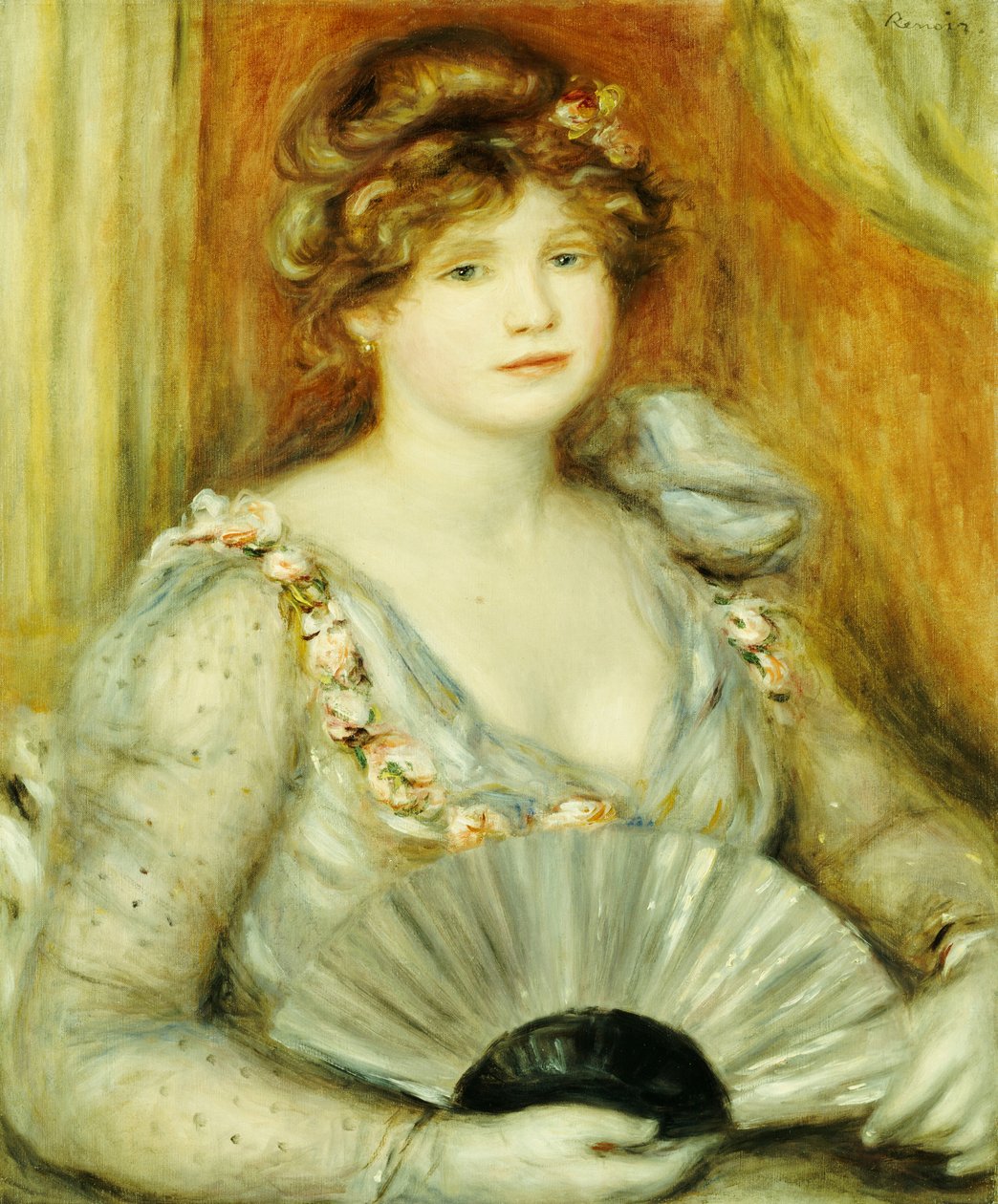 Donna con un ventaglio da Pierre Auguste Renoir