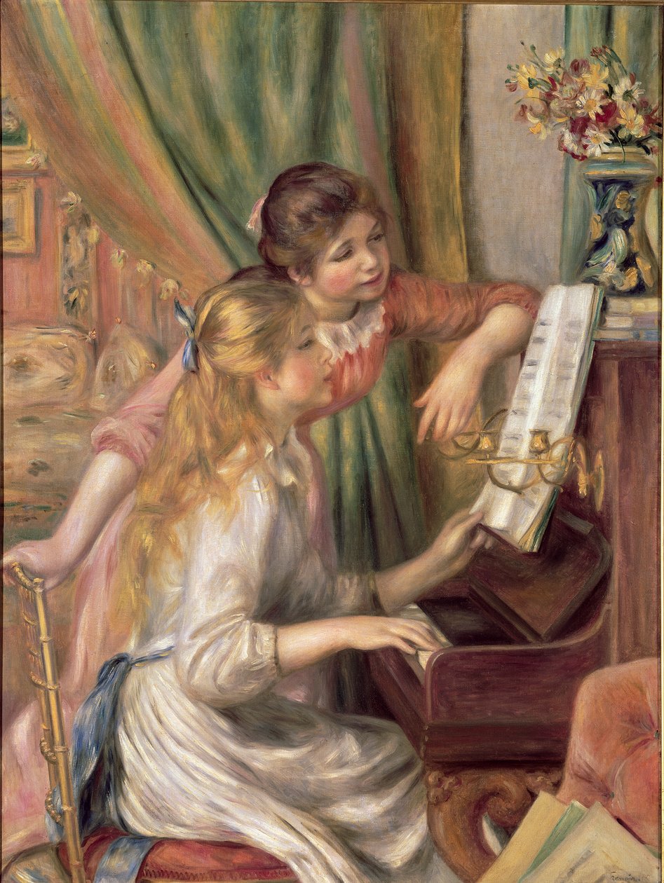 Giovani ragazze al pianoforte da Pierre Auguste Renoir