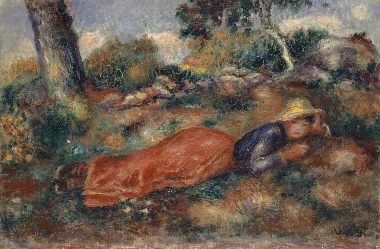 Giovane donna sdraiata sull
