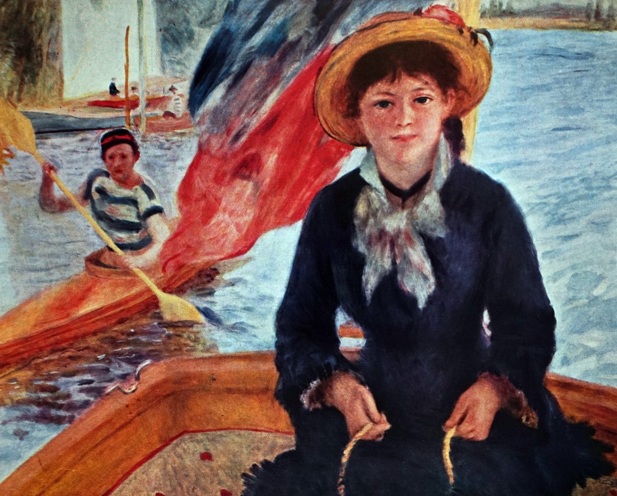 Giovane donna in una barca (Lise Trehot) da Pierre Auguste Renoir