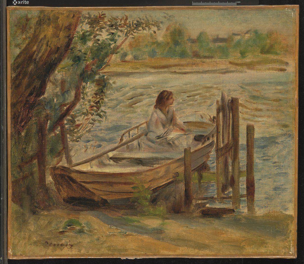 Giovane donna in barca da Pierre Auguste Renoir