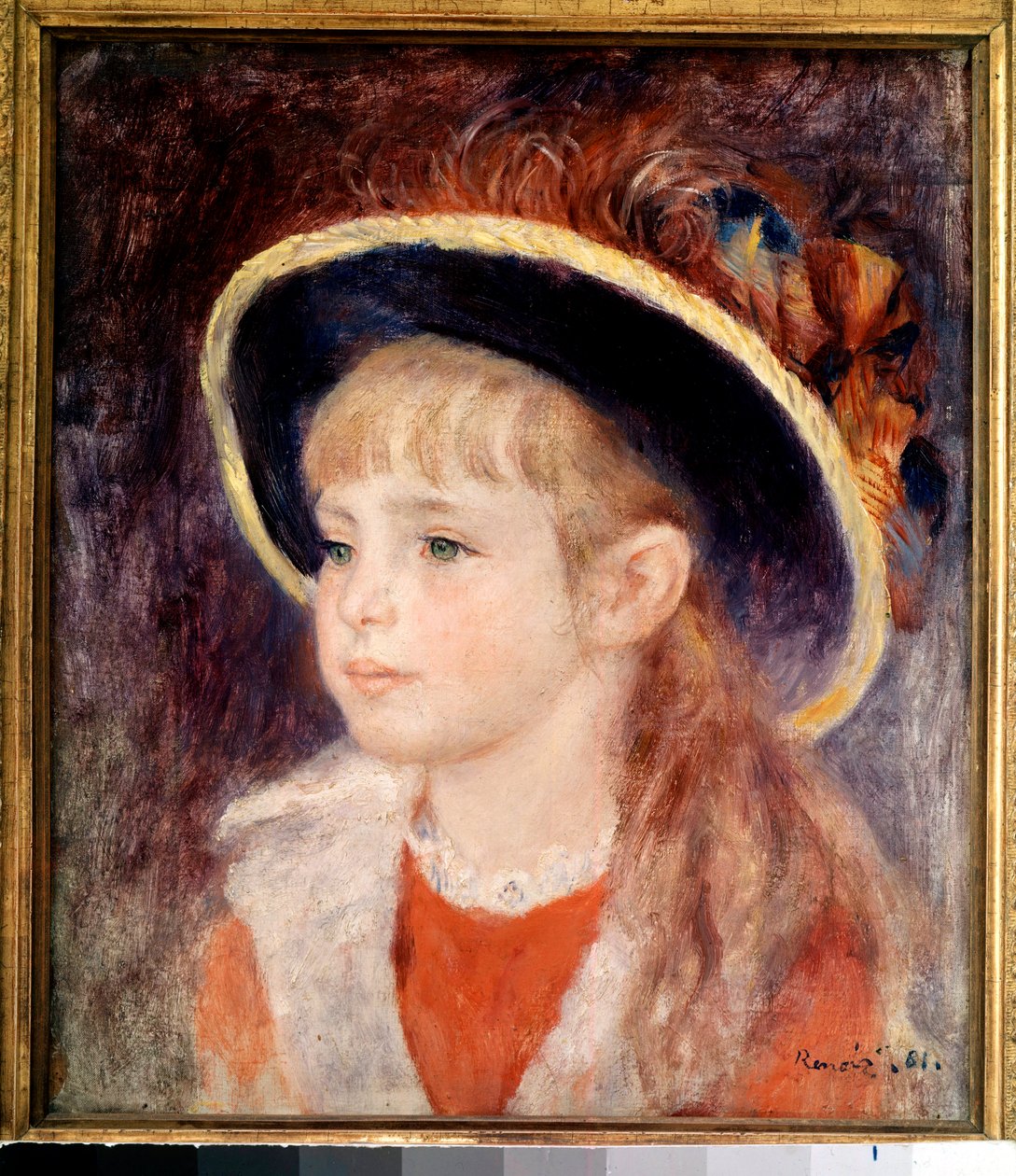 Giovane ragazza con cappello blu: ritratto di Jeanne (Jane) Henriot da Pierre Auguste Renoir
