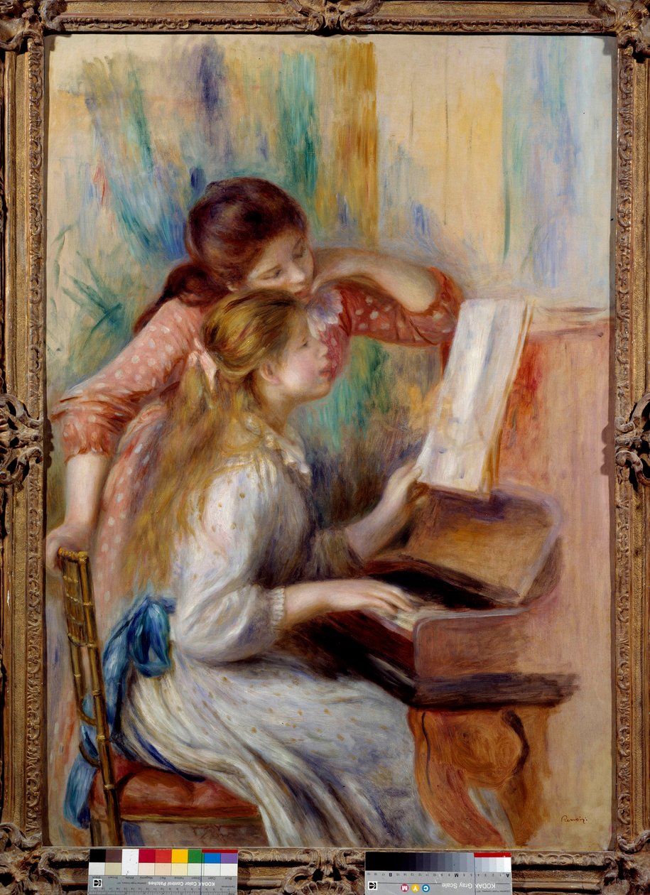 Giovani ragazze al pianoforte Studio preparatorio di Pierre Auguste Renoir (1841-1919) 1892 Dim. 1,16x0,81 m Parigi, musee de l
