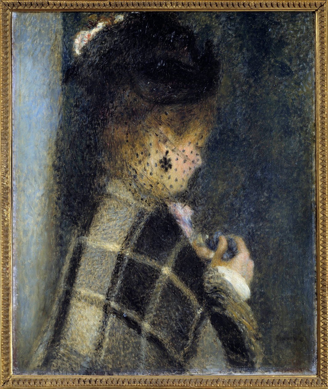 Giovane donna con un velo da Pierre Auguste Renoir
