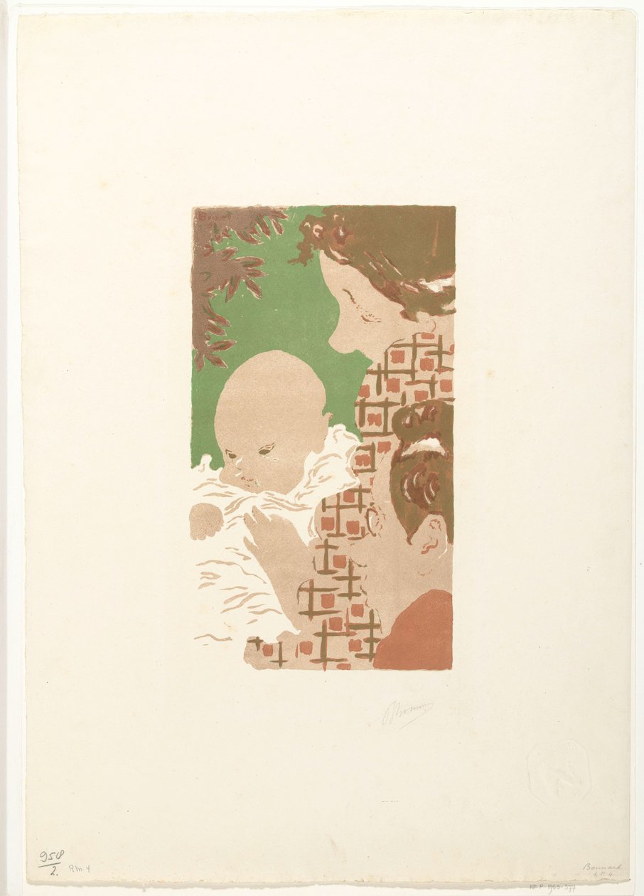 Andrée Terasse con il figlio Jean e il fratello Pierre Bonnard (Scena di famiglia) da Pierre Bonnard