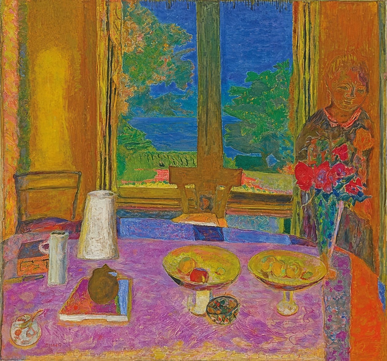 Grande sala da pranzo sul giardino da Pierre Bonnard