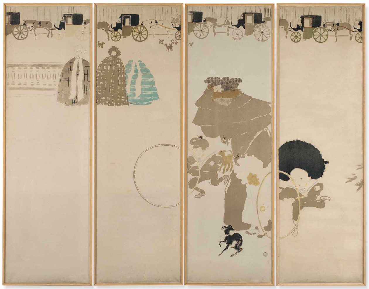 La Promenade des Nourrices, Frise de Fiacres da Pierre Bonnard