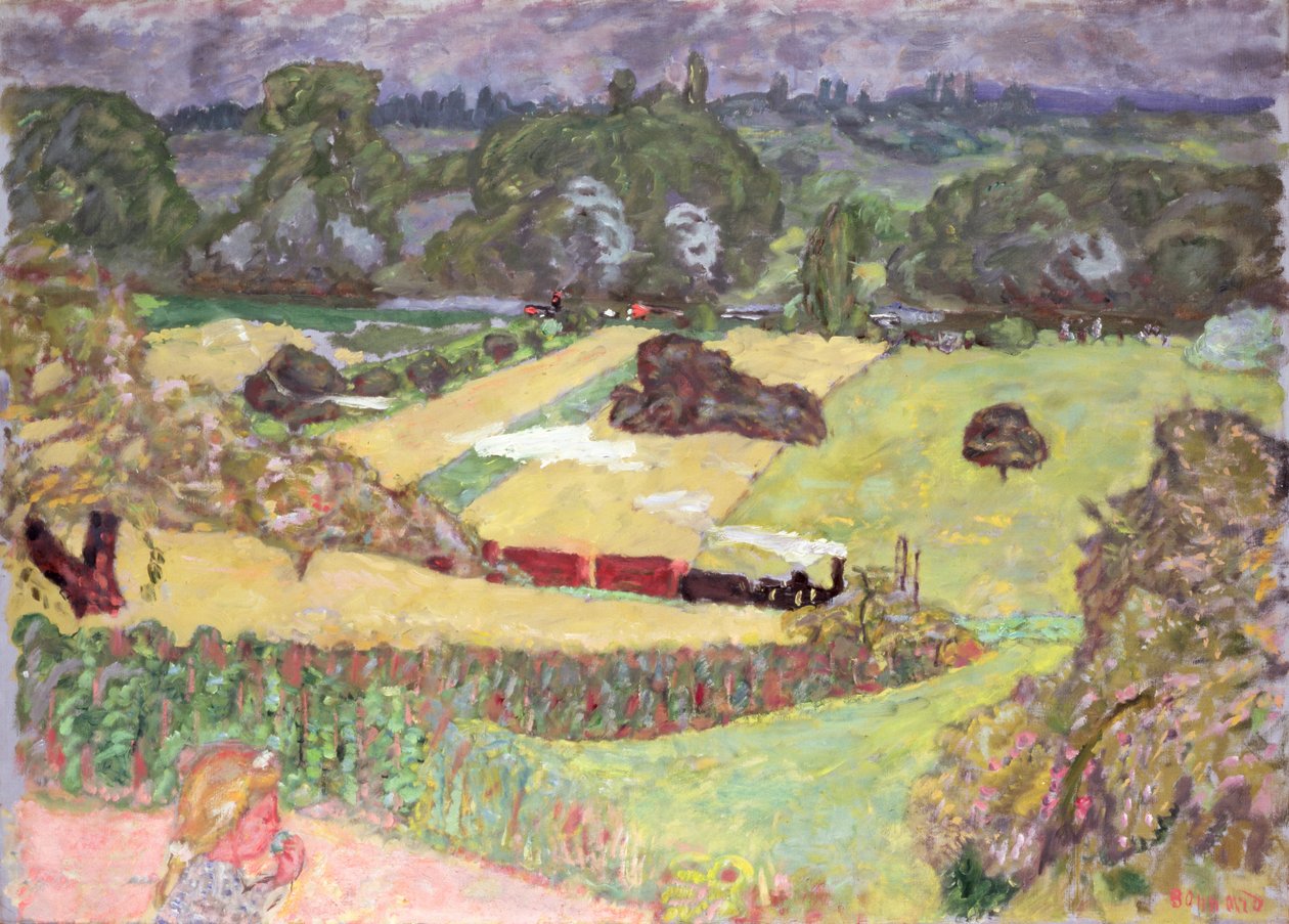 Paesaggio con treno merci, 1909 da Pierre Bonnard