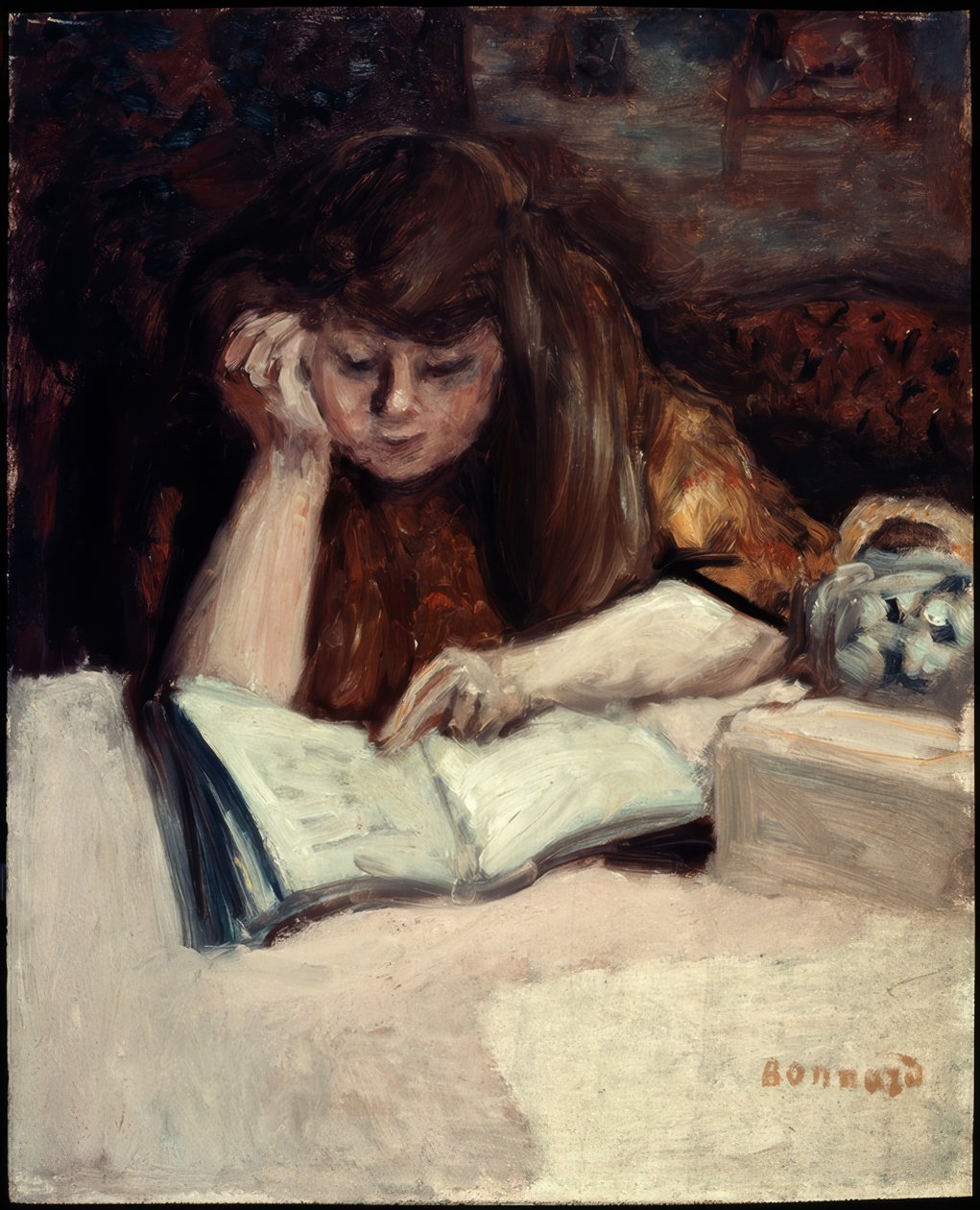 Lettrice appoggiata da Pierre Bonnard