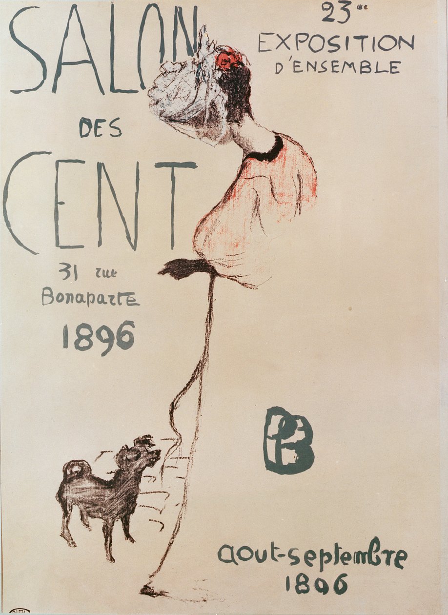 Poster pubblicitario per la 23ª esposizione del Salon des Cent, 1896 da Pierre Bonnard