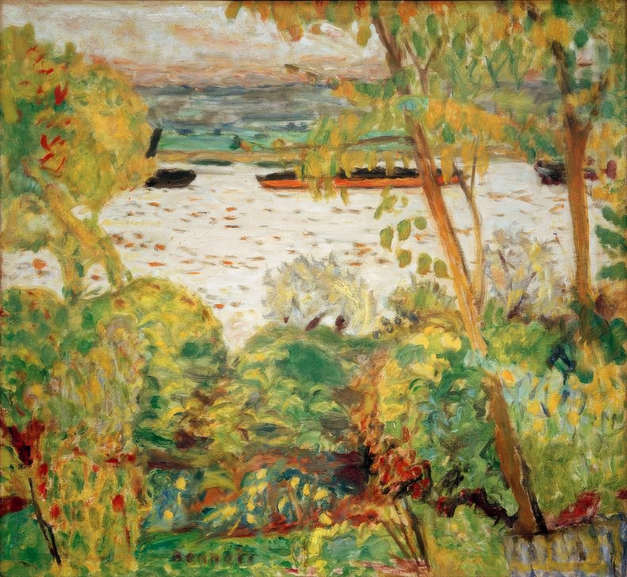 Rimorchiatore a Vernon da Pierre Bonnard