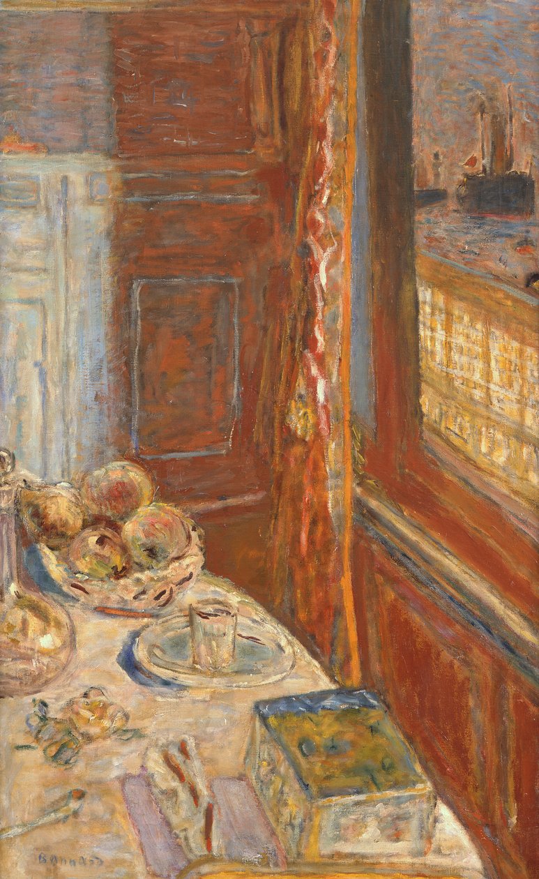 Natura morta con navi viste attraverso la finestra, c.1906 da Pierre Bonnard