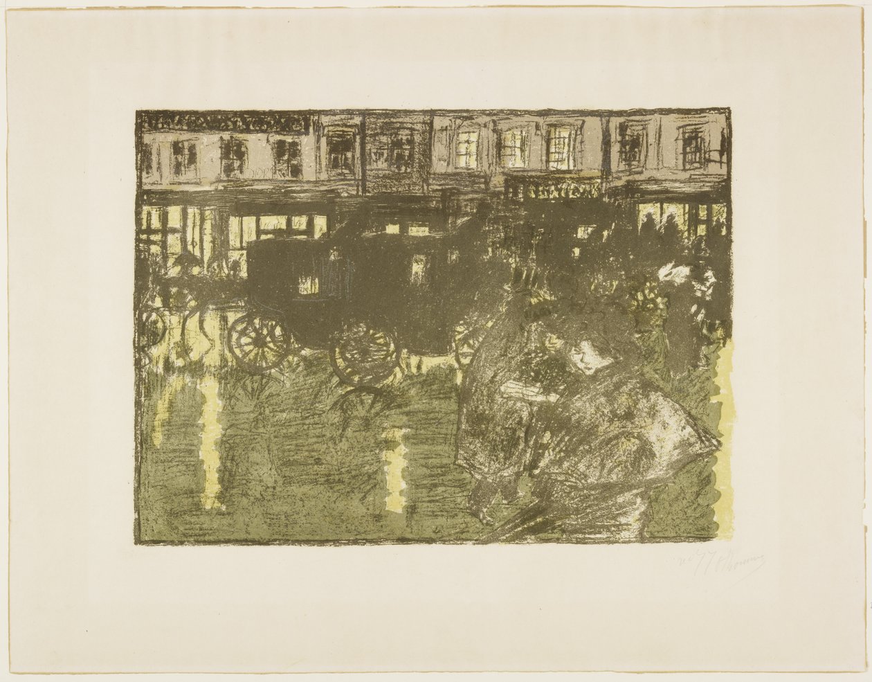 Strada di Notte sotto la Pioggia, c. 1896-1897 (pubblicato 1899) da Pierre Bonnard