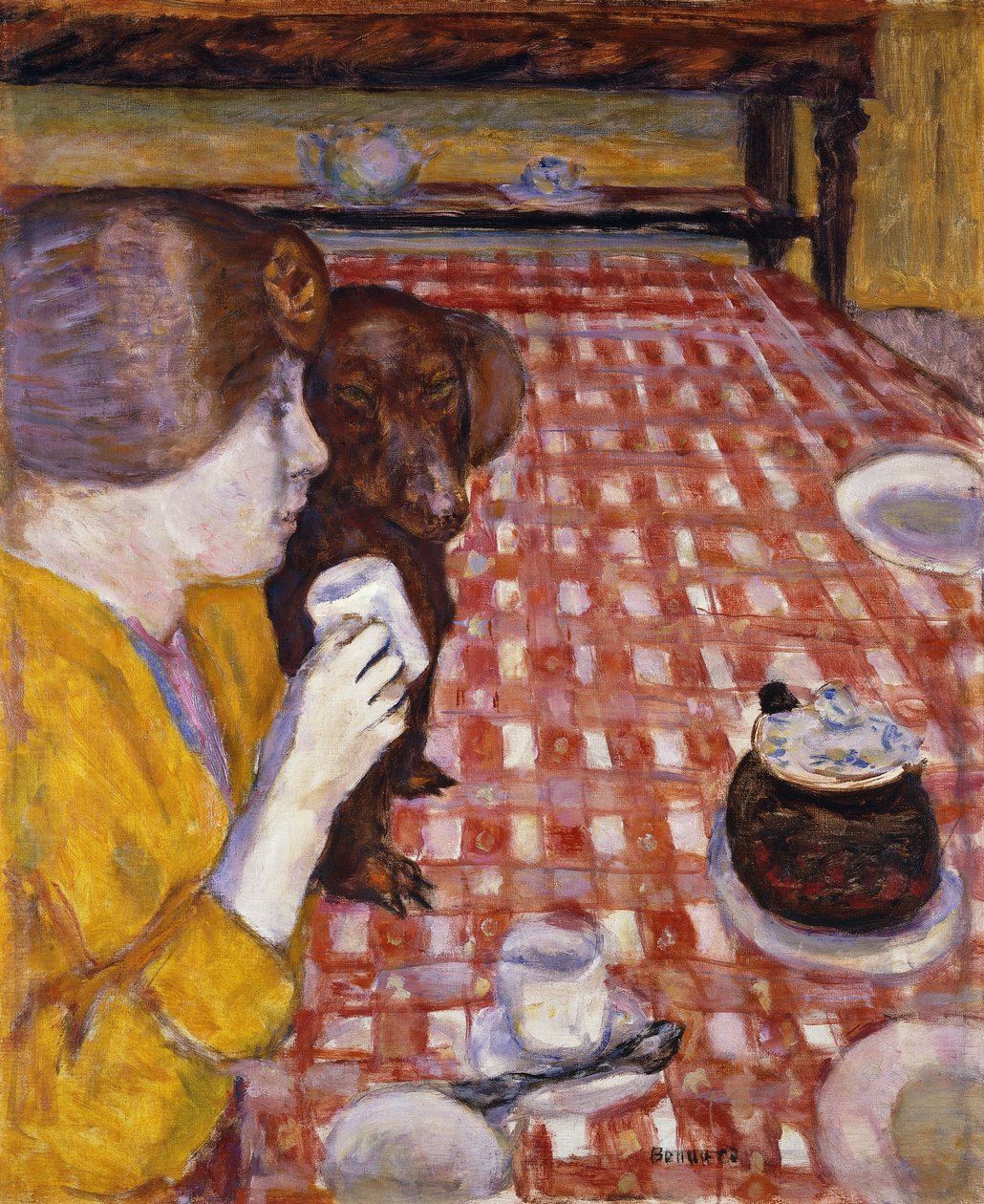 Giallo e Rosso (La Tovaglia a Quadri Rossi) da Pierre Bonnard