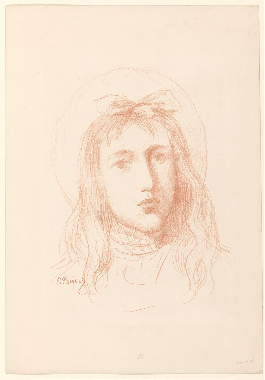 Testa di una ragazza da Pierre Cécile Puvis de Chavannes