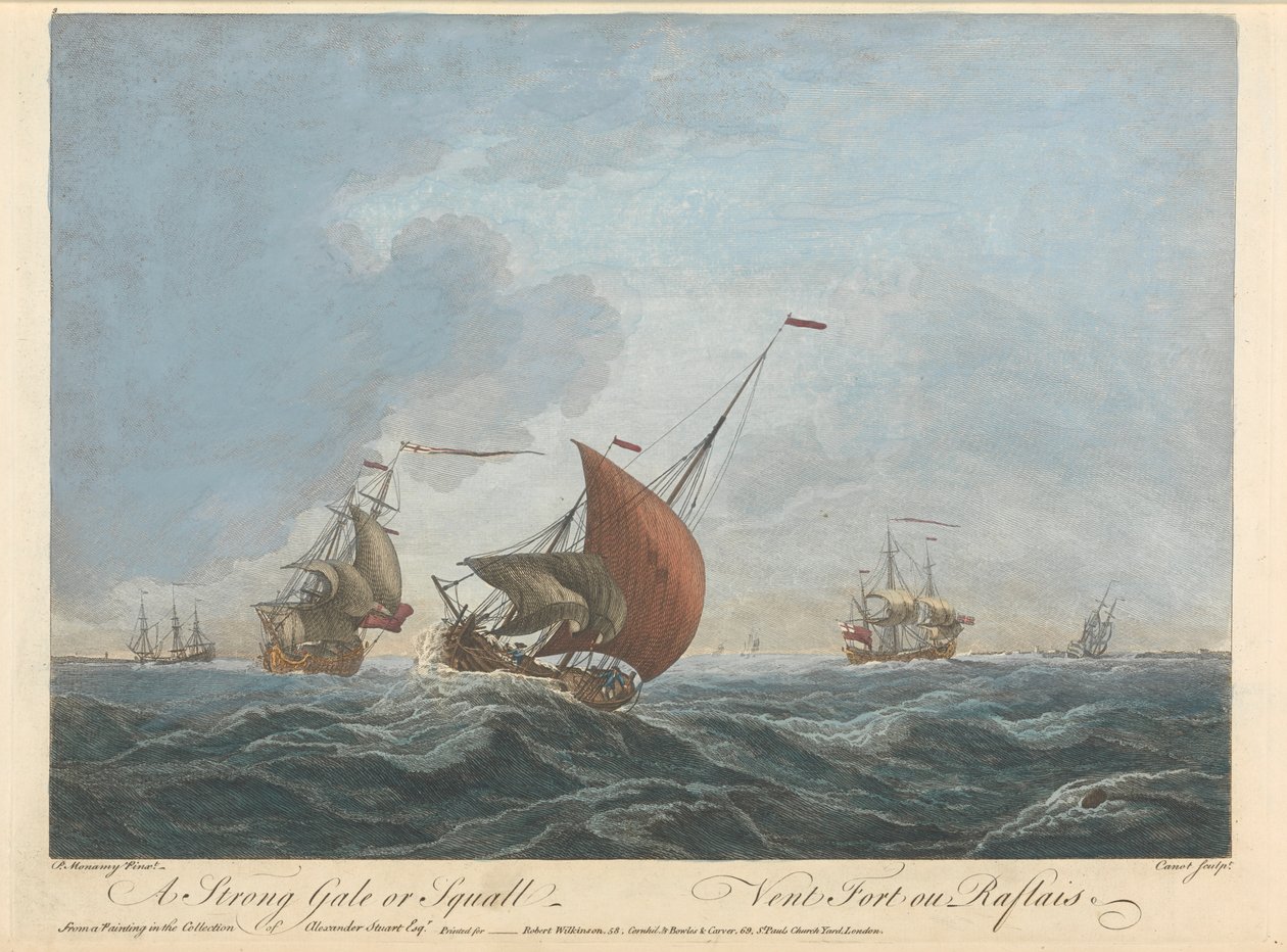 Una Forte Burrasca da Pierre Charles Canot